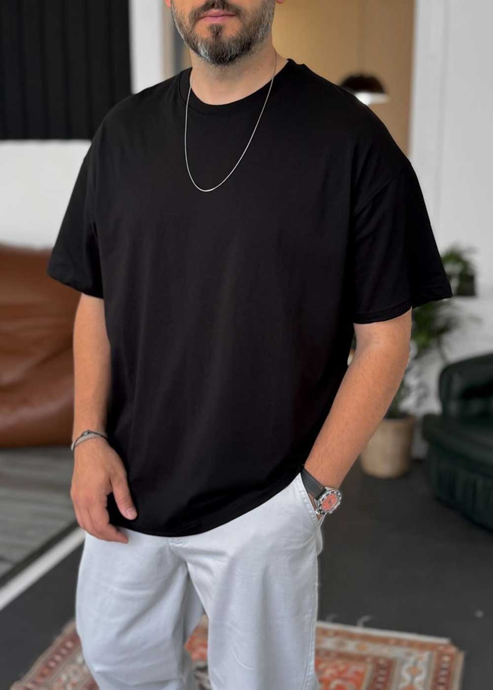 Basic Oversized T-Shirt – Μαύρο