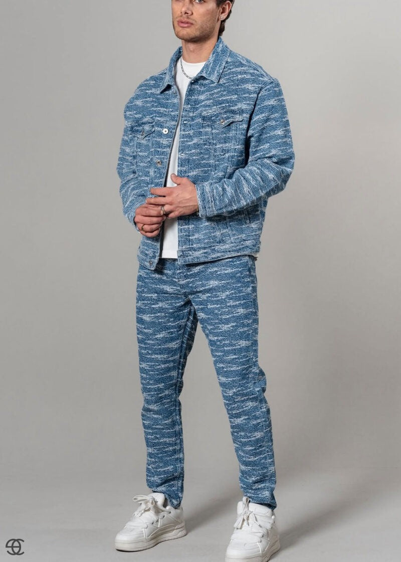 Signature Textured Denim Σετ – Μπλε