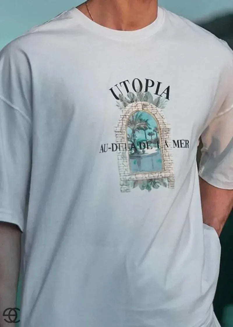 Utopia Oversized T-Shirt – Λευκό – 6