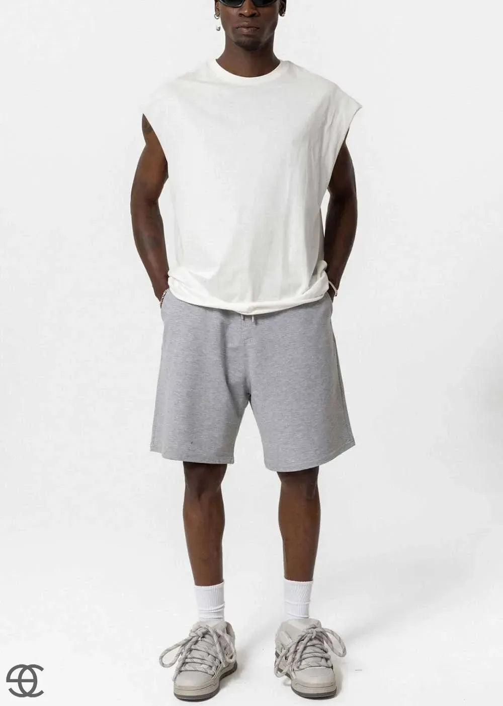 Basic Oversized Αμάνικο T-Shirt – Λευκό – 6