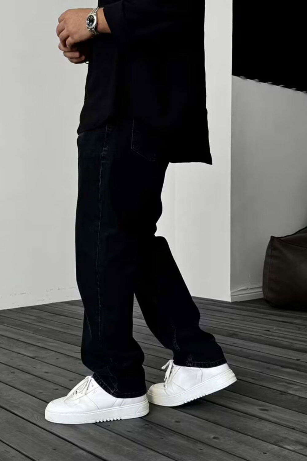 Baggy Τζιν Παντελόνι Total Black – Μαύρο