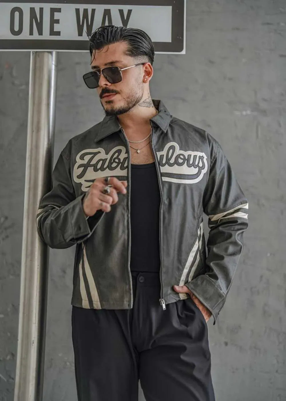 Fabulous Jacket Relax Από Συνθετικό Δέρμα – Γκρι – 4