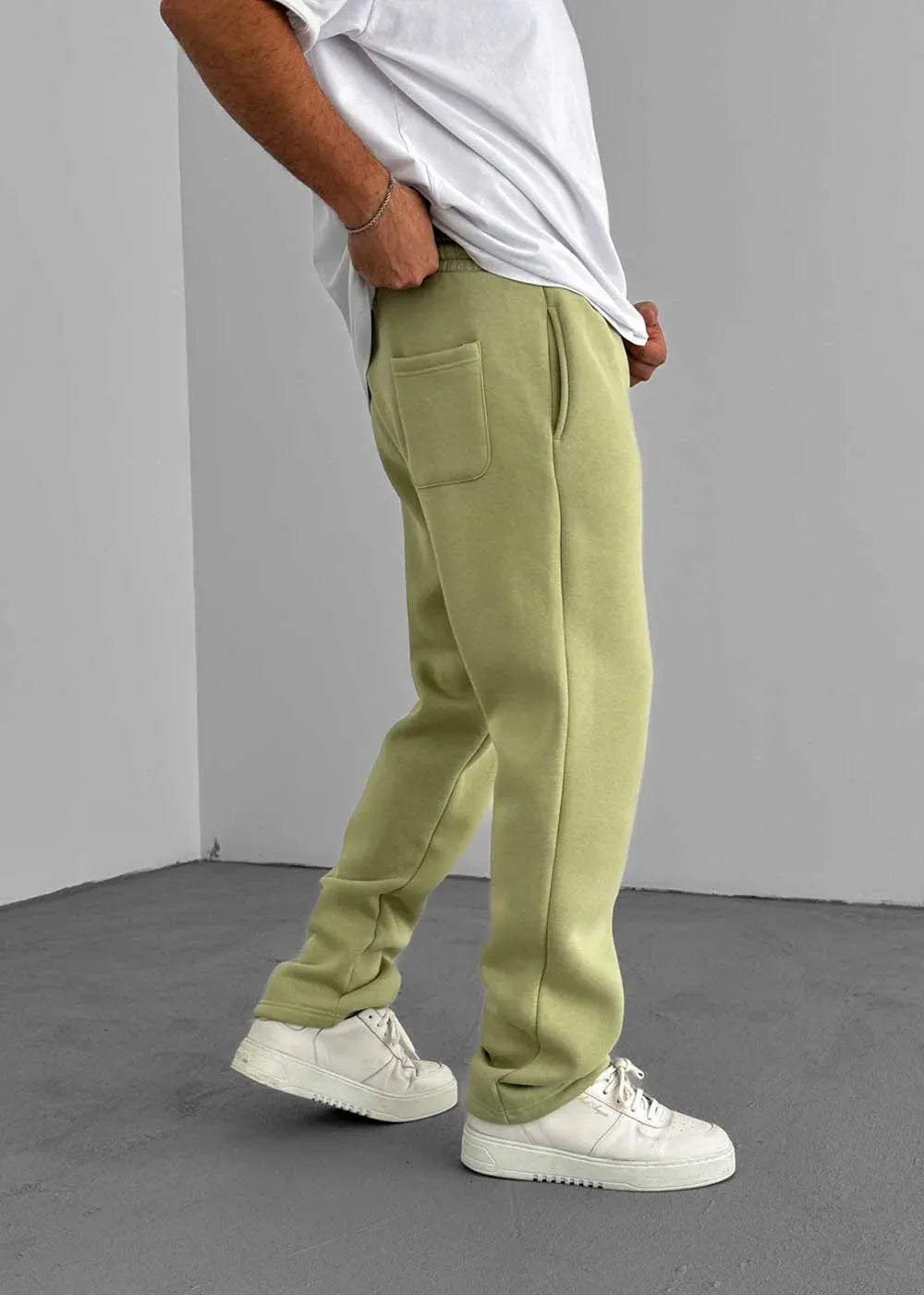 California Jogger Φόρμα Με Λάστιχο Και Εσωτερική Επένδυση -Λαδί – 3