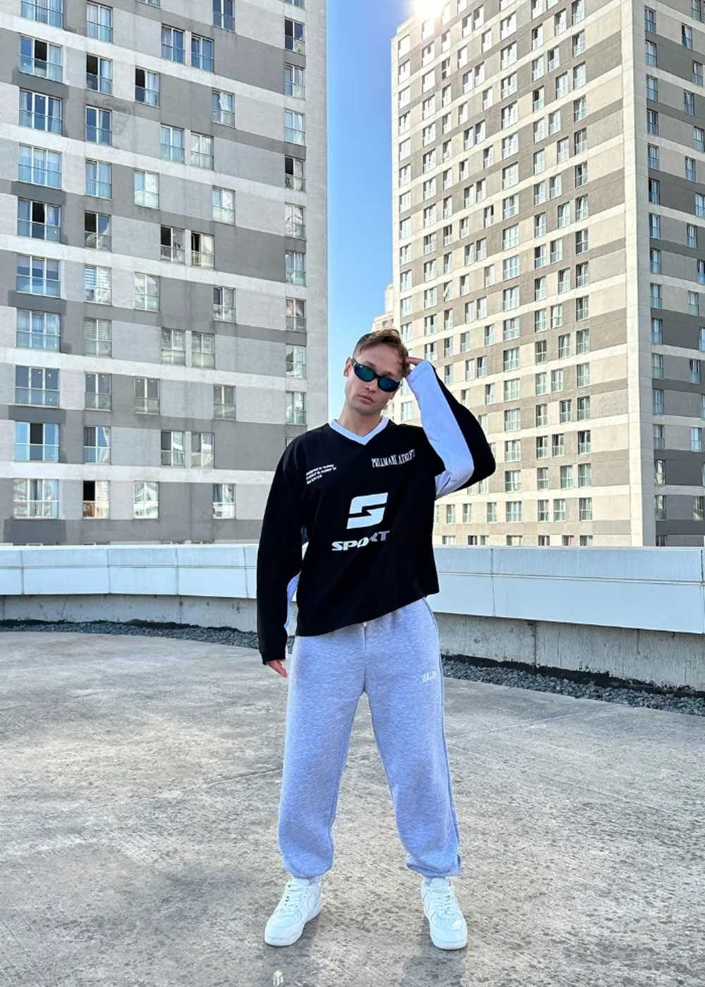 Sports Box Fit Λεπτό Φούτερ - Μαύρο – 2