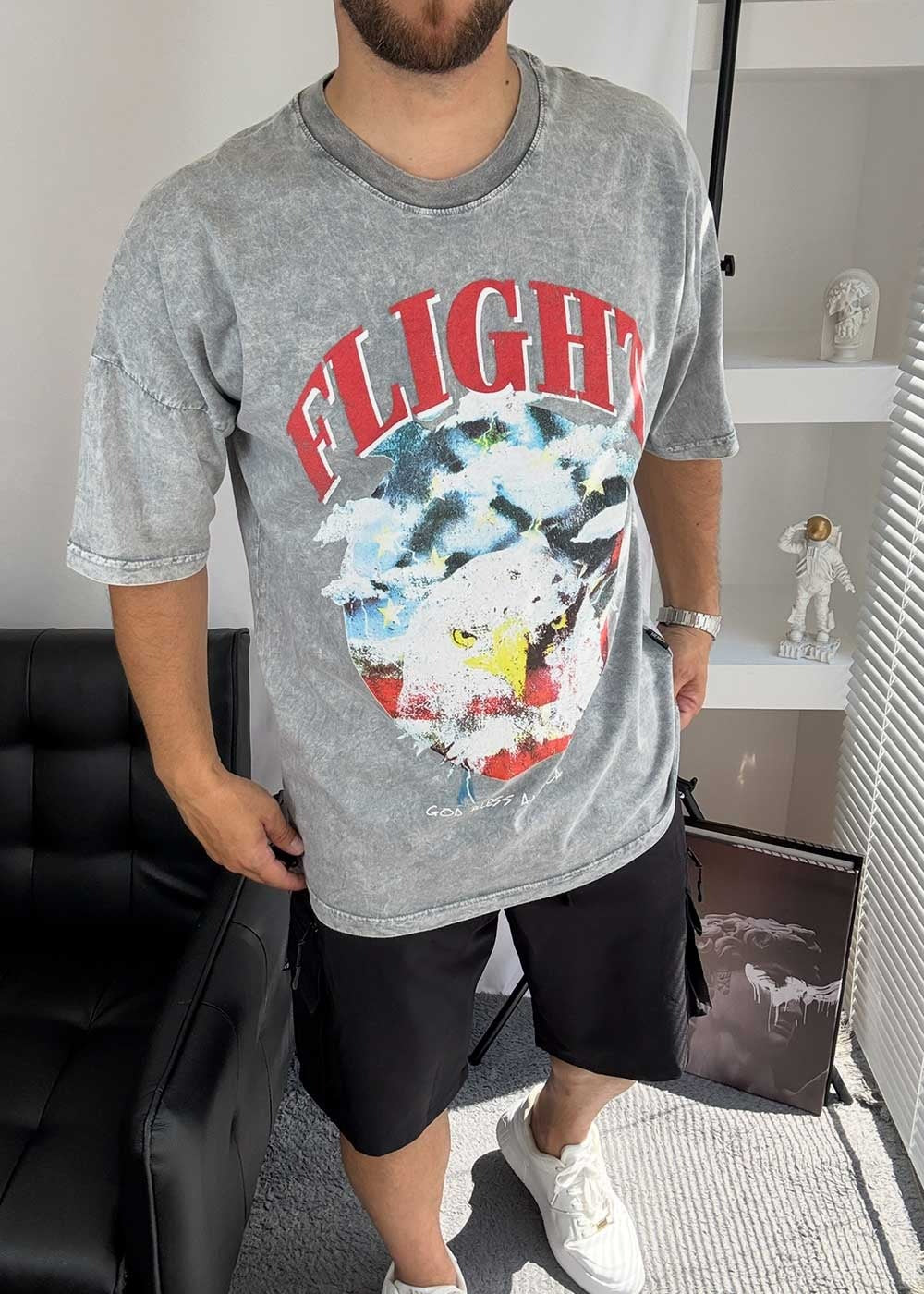 Relax T-Shirt Flight – Γκρι – 4