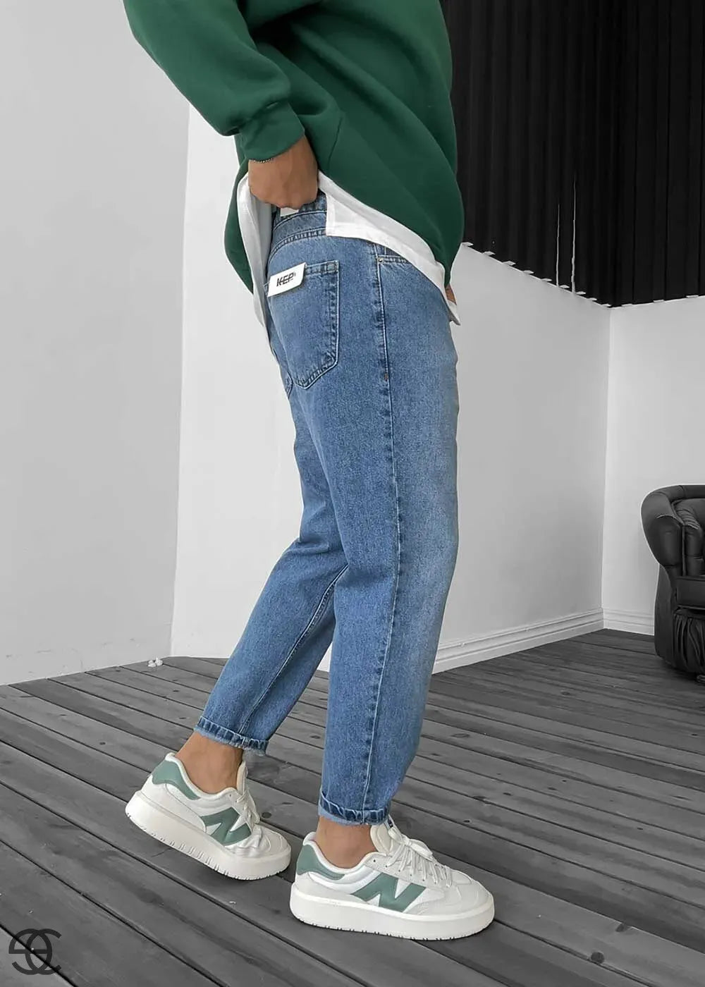 Παντελόνι Τζιν Loose Fit –Ανοιχτό Μπλε – 5