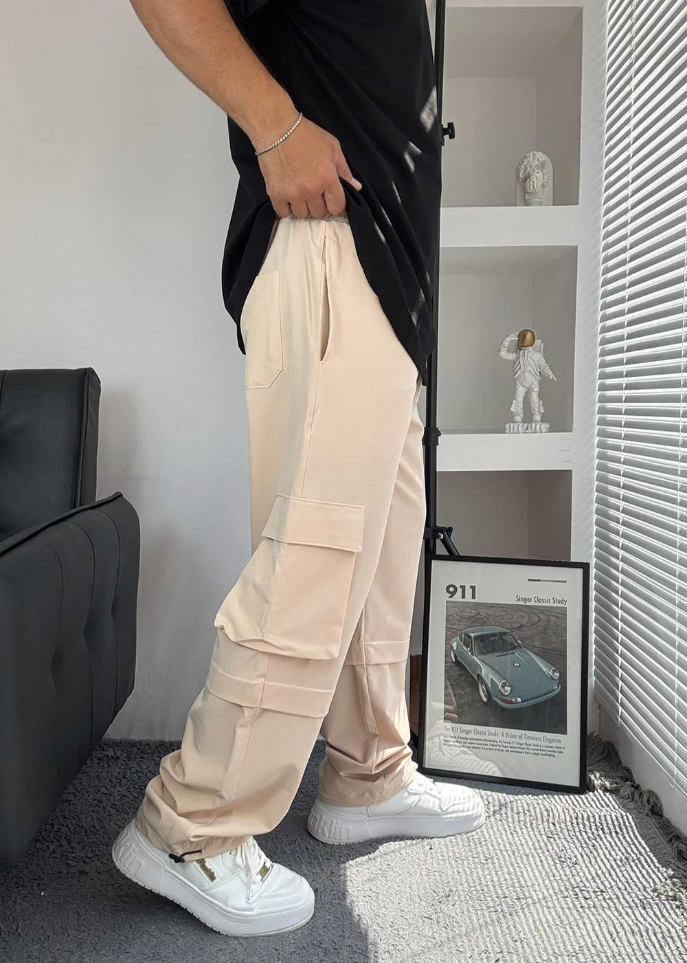 Parachute Cargo Παντελόνι Με Stopper Στο Τελείωμα – Μπεζ – 4