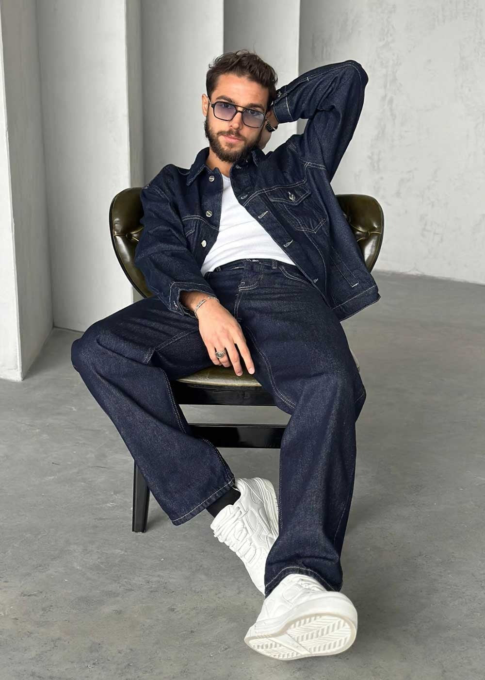 Straight Regular Fit Jean - Σκούρο Μπλε – 5