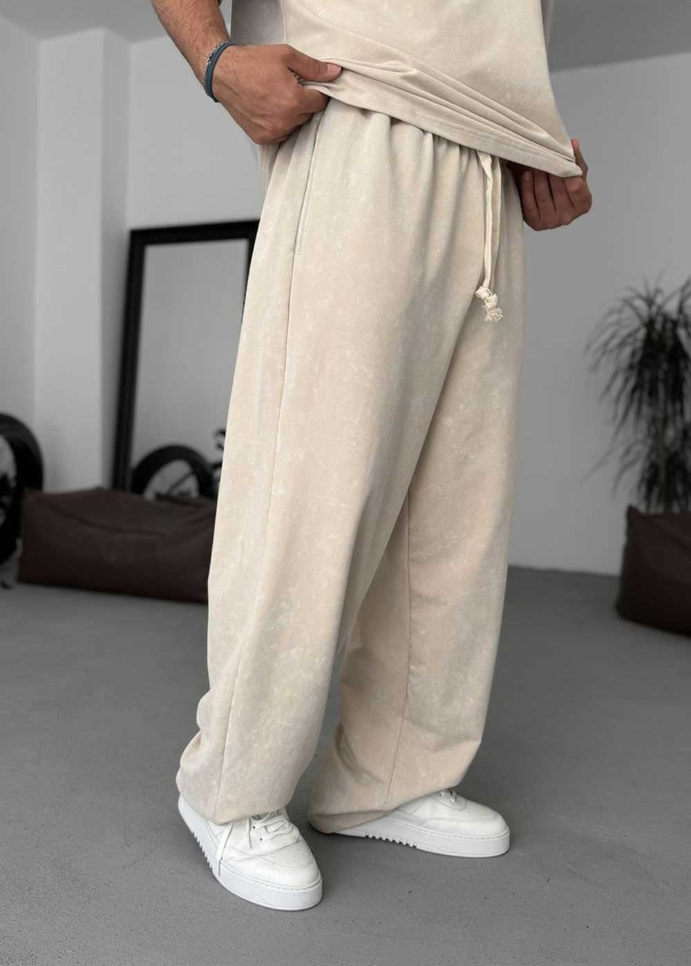 “Acid Wash” Jogger σε Ίσια Γραμμή Premium Chill – Μπεζ – 6