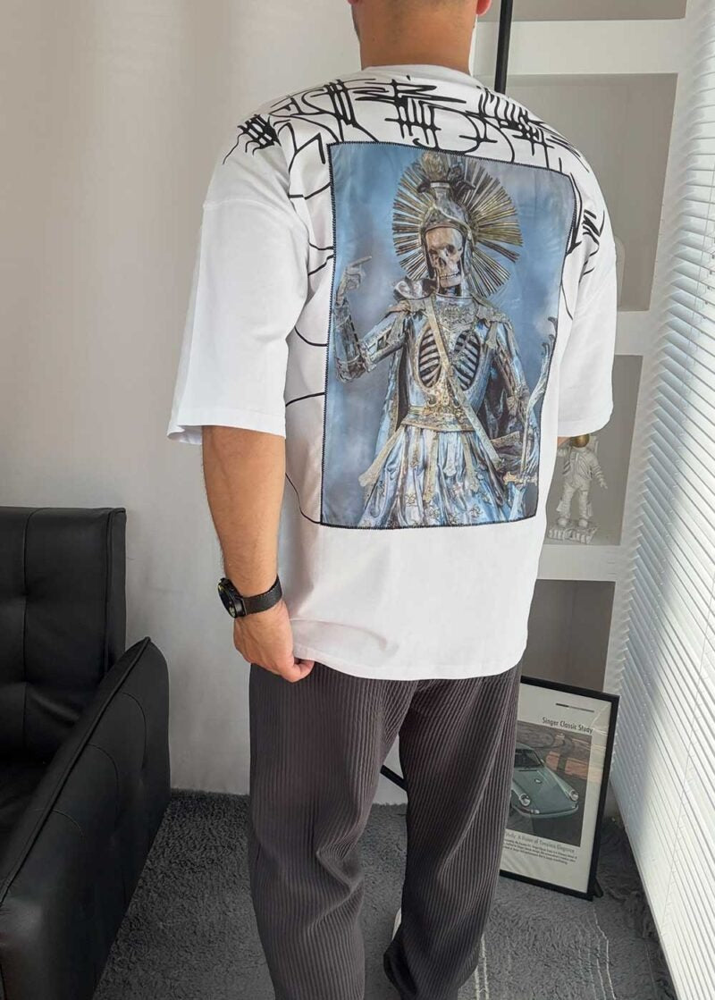 Calm Down Oversized T-Shirt – Λευκό