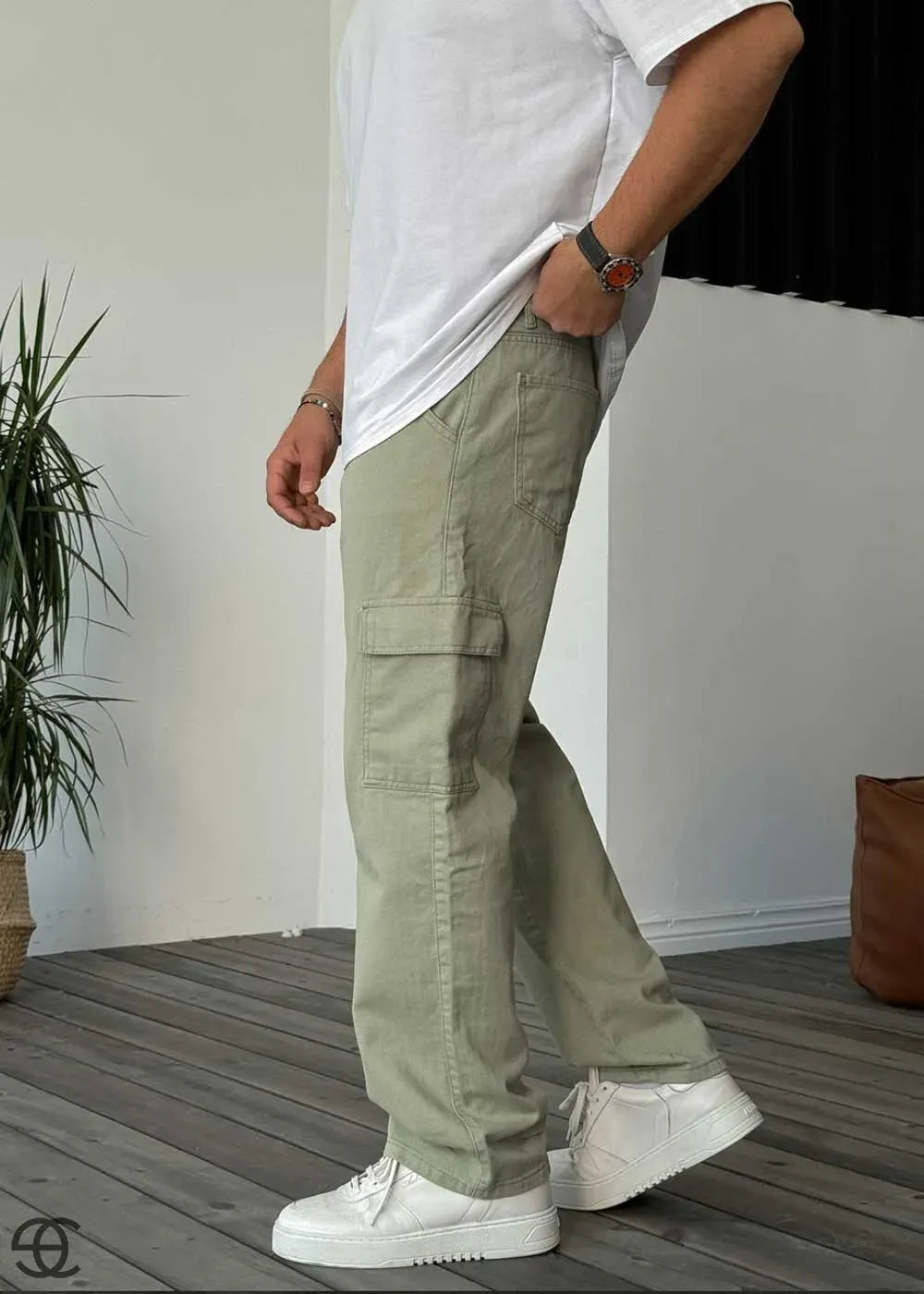 Cargo Παντελόνι Baggy – Ανοιχτό Χακί – 6