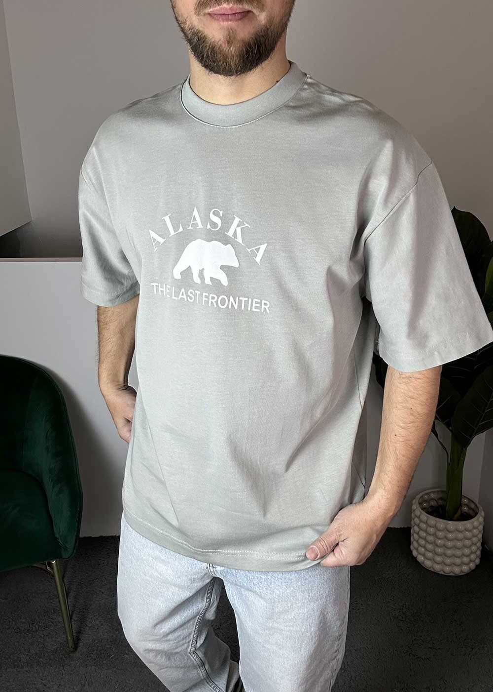 Oversized T-Shirt ALASKA - Γκρι – 4