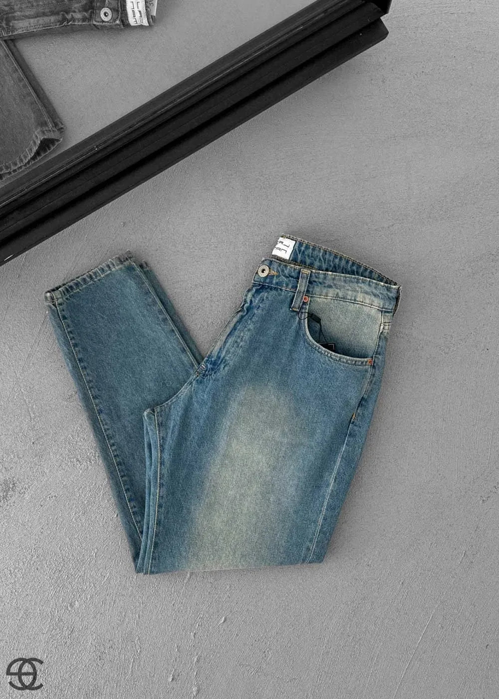 Παντελόνι Τζιν Loose Fit Με Φθαρμένη Όψη Ξεβαμμένο – Μπλε – 4