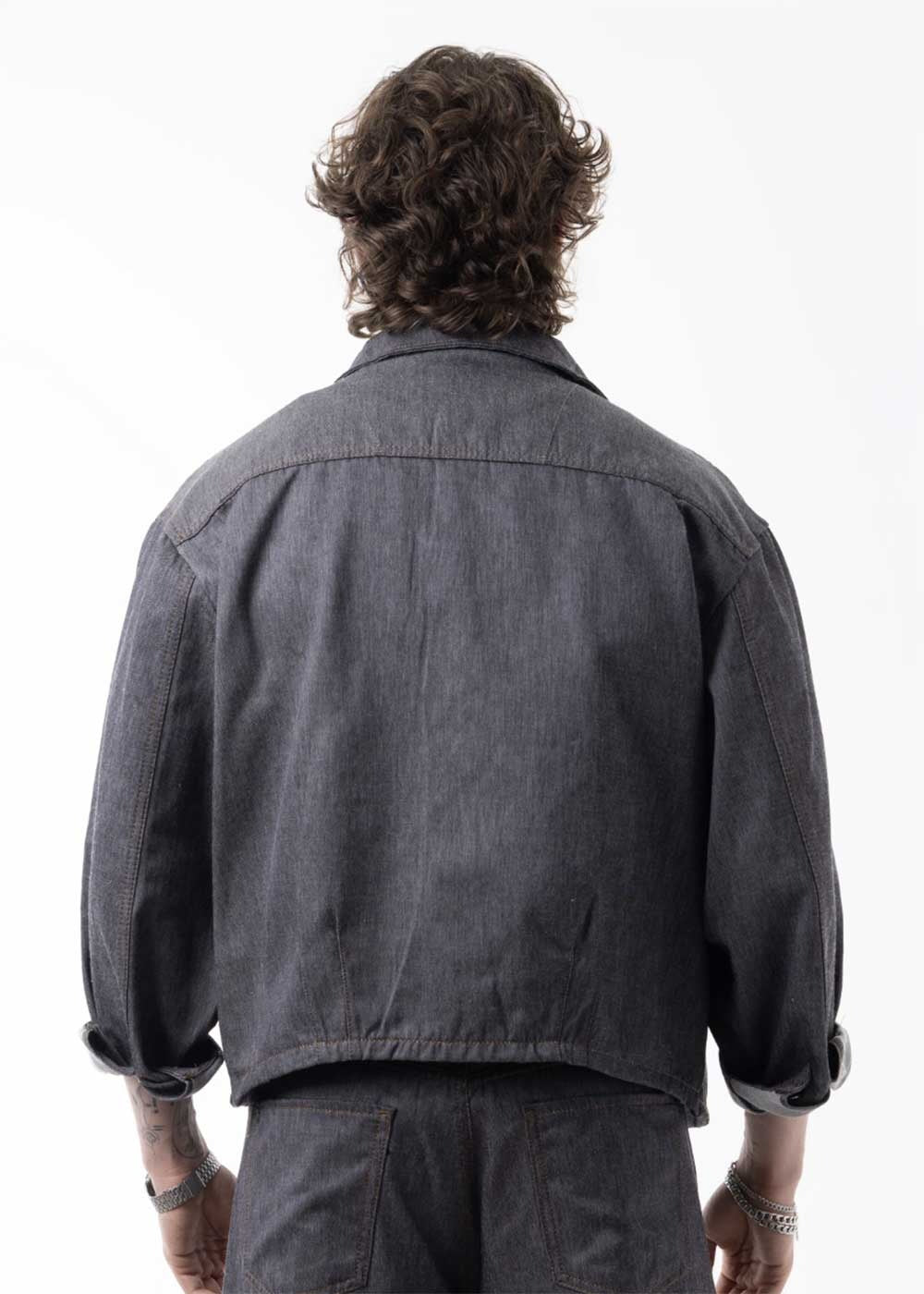 Denim Co-ord Graphite Set – Σκούρο Γκρι – 7