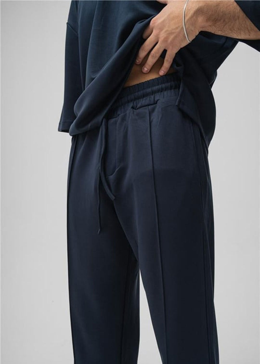 Minimal Co-Ord Set Jogger και 3/4 Μπλούζα με Ελαστικό Ύφασμα – Μπλε – 10