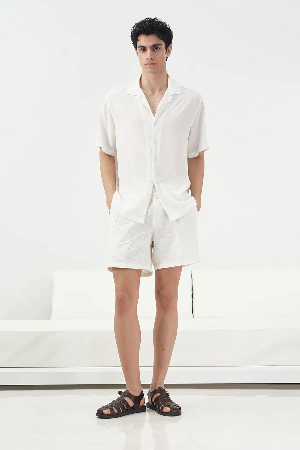 Πουκάμισο Tencel Urban Resort Studio – Λευκό