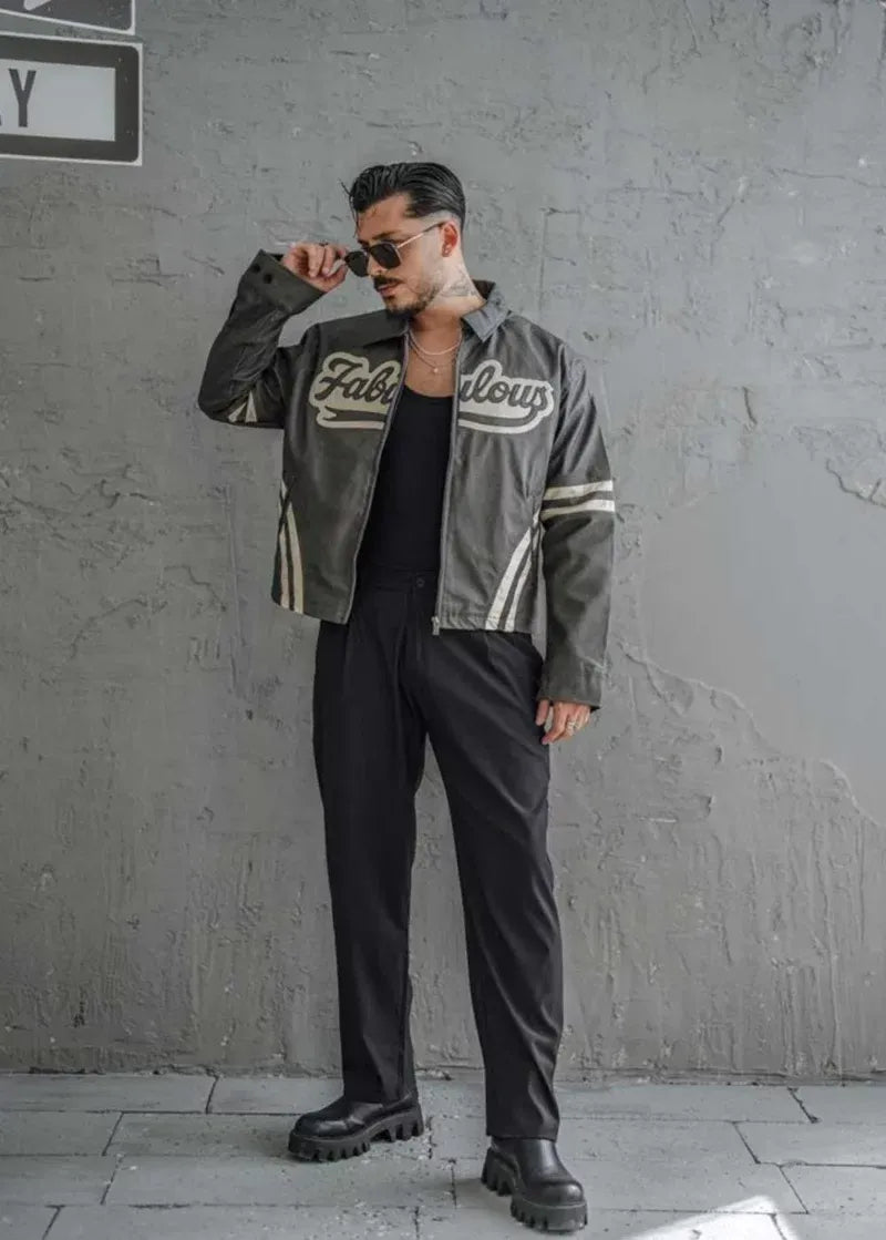 Fabulous Jacket Relax Από Συνθετικό Δέρμα – Γκρι