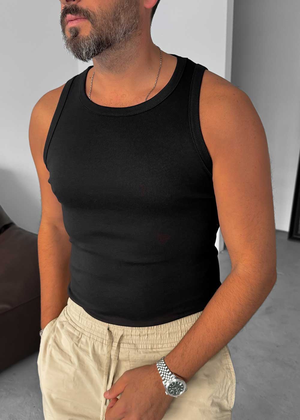 Basic Tank Top – Μαύρο – 3