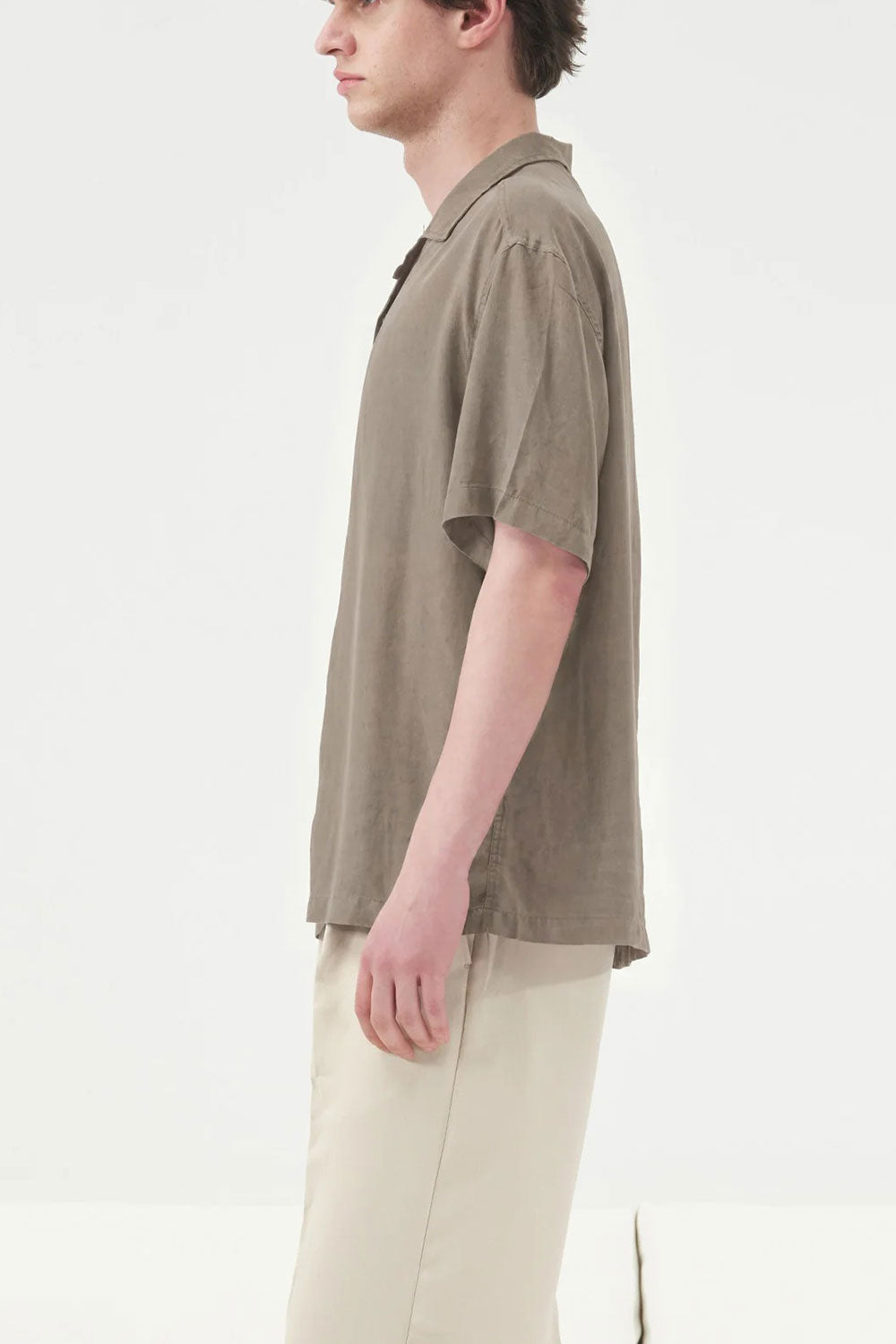 Πουκάμισο Tencel Urban Resort Studio – Χακί