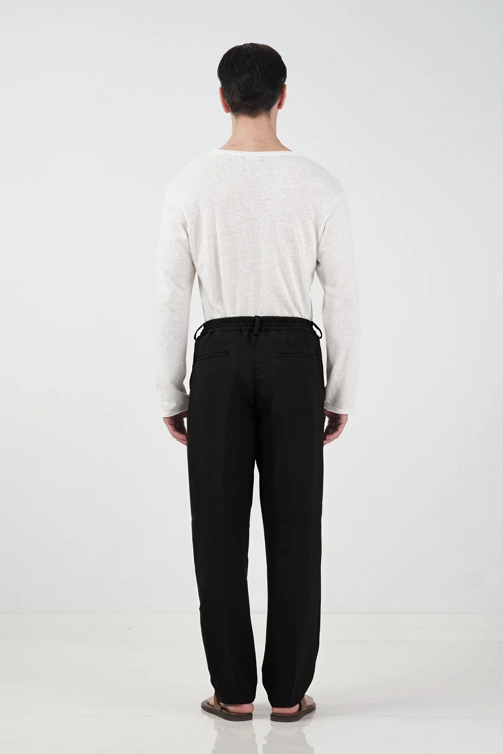 Παντελόνι Tailored Smart Pleated Studio – Μαύρο