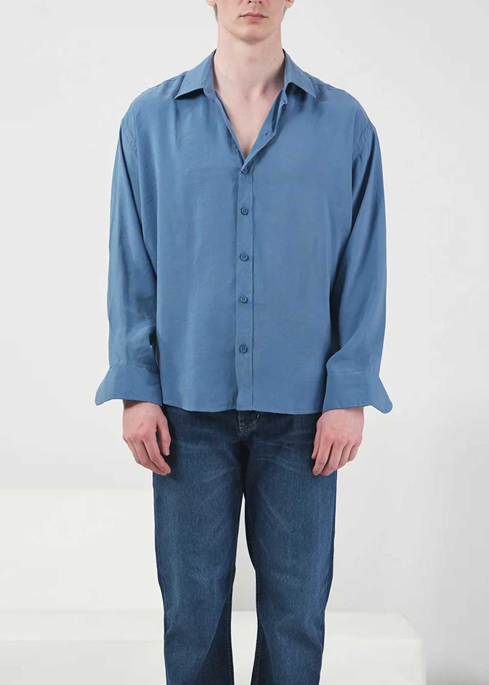 GG Oversized Modal Πουκάμισο – Πετρόλ – 3