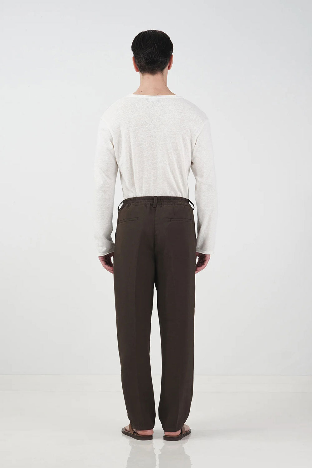 Παντελόνι Tailored Smart Pleated Studio – Καφέ