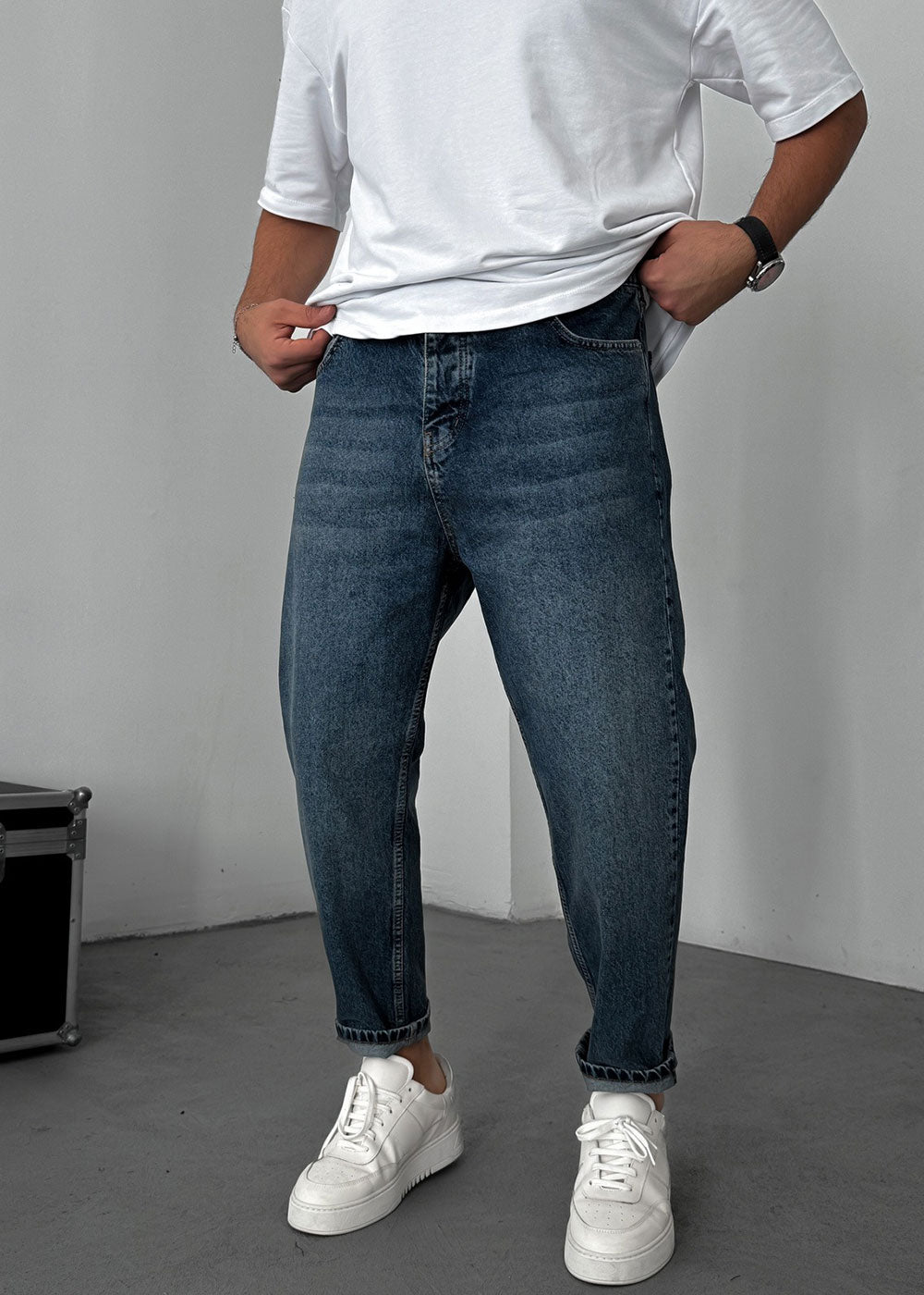 Vintage Παντελόνι Τζιν Loose Fit– Μπλε