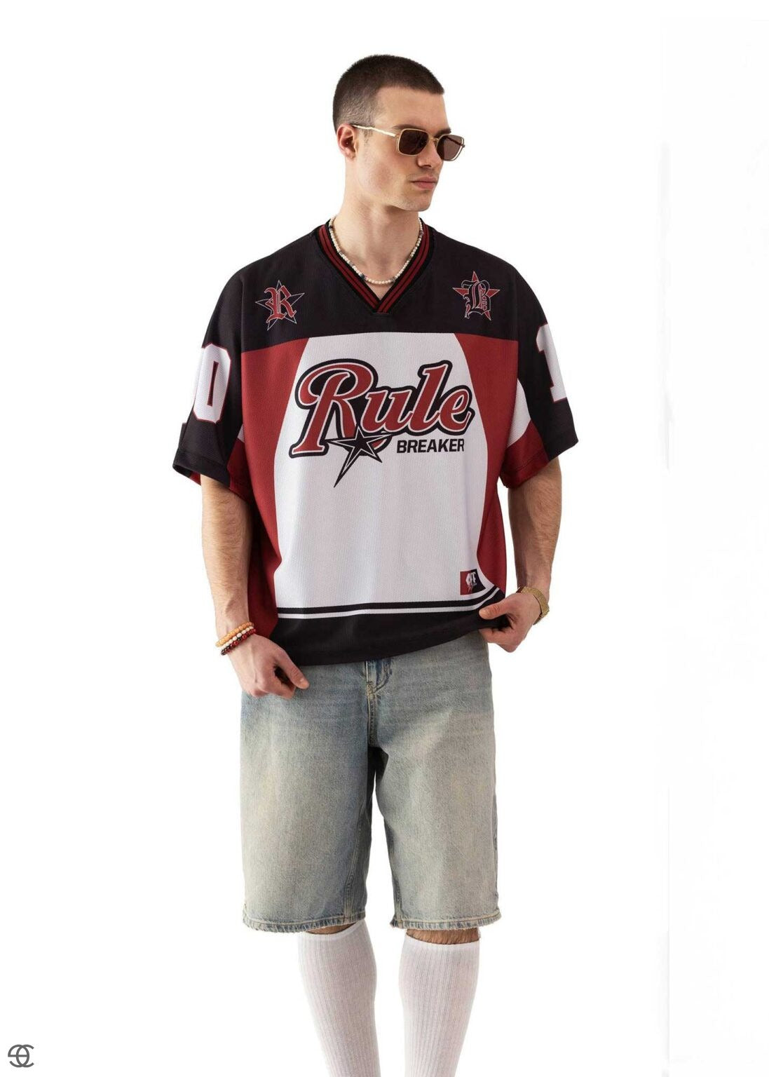 Jersey T-shirt “Rule Breaker” Soft-Touch Oversized R – 3