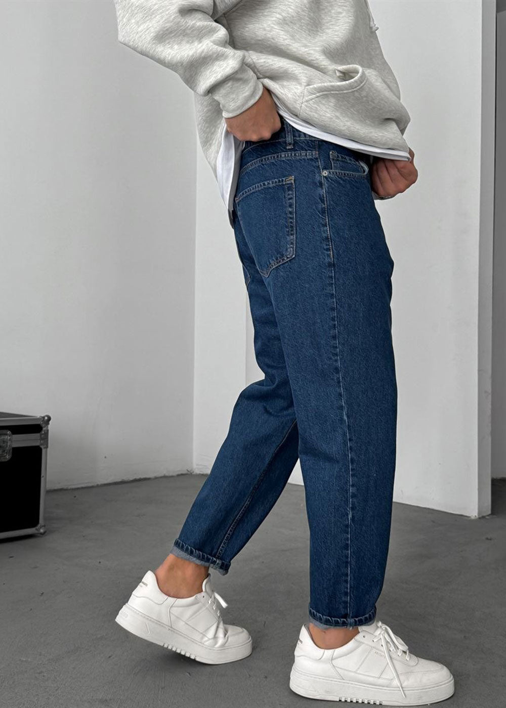 Παντελόνι Τζιν Loose Fit – Σκούρο Μπλε – 5