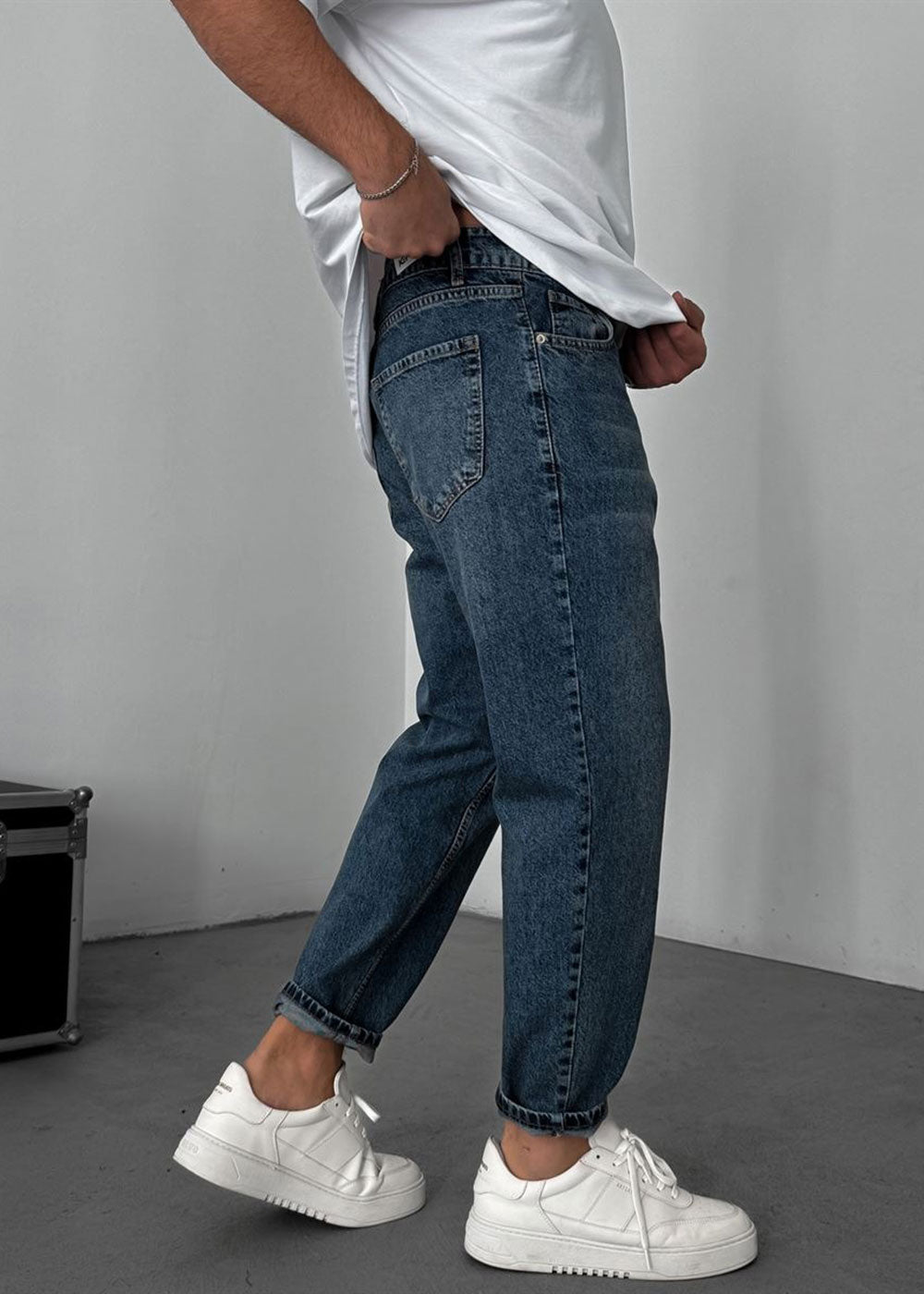 Vintage Παντελόνι Τζιν Loose Fit– Μπλε