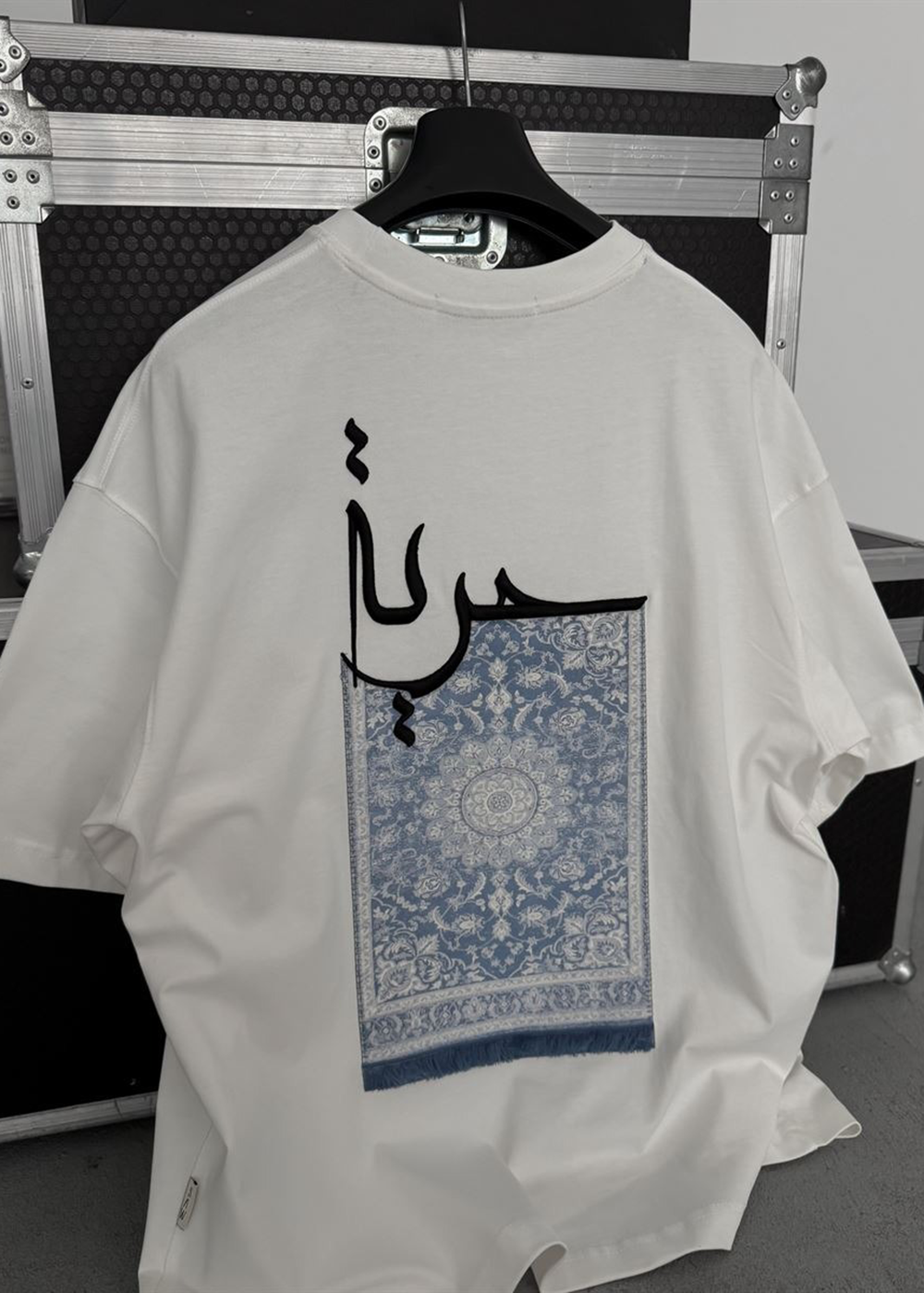 Oversized T-Shirt Hali Calligraphy – Λευκό – 5