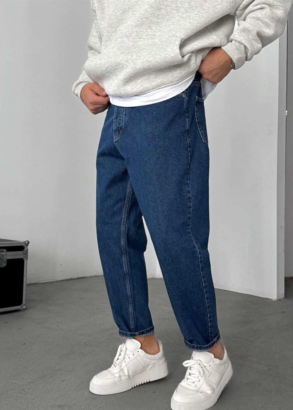 Παντελόνι Τζιν Loose Fit – Σκούρο Μπλε – 4
