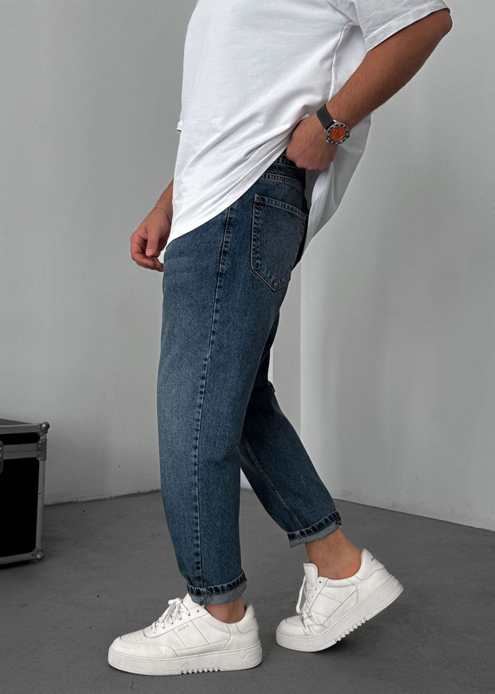 Vintage Παντελόνι Τζιν Loose Fit– Μπλε