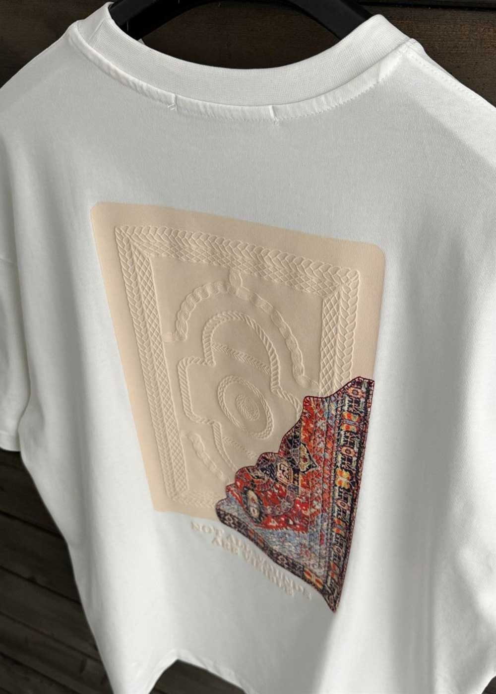Oversized T-Shirt Hali Embossed – Λευκό – 4