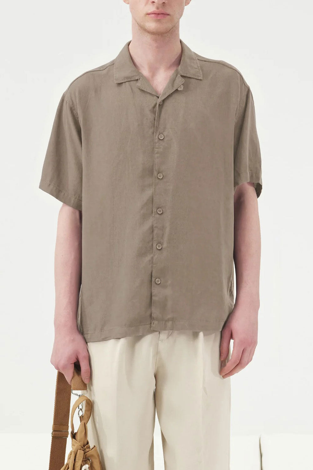Πουκάμισο Tencel Urban Resort Studio – Χακί