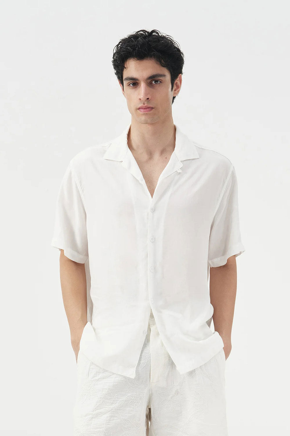 Πουκάμισο Tencel Urban Resort Studio – Λευκό