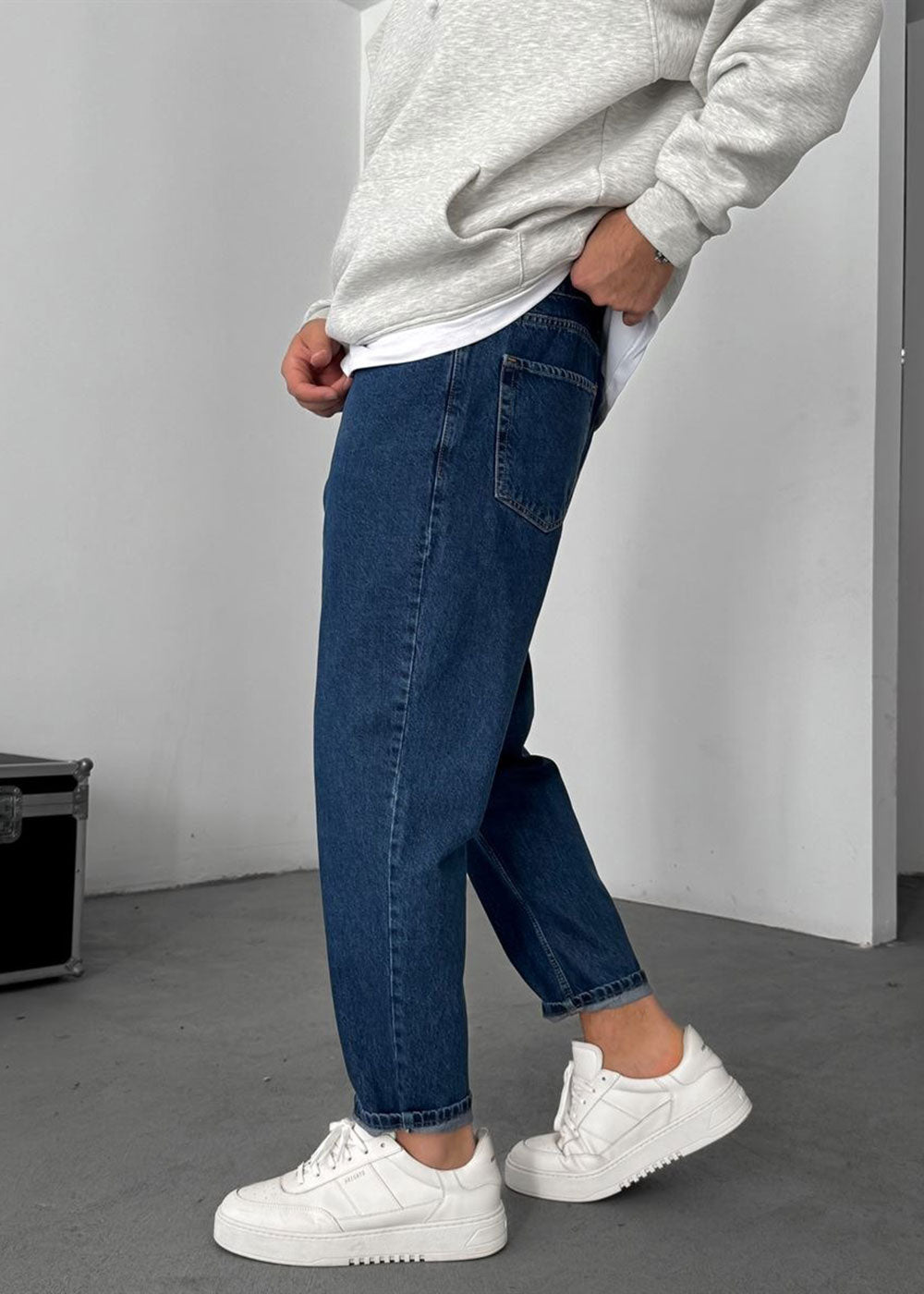 Παντελόνι Τζιν Loose Fit – Σκούρο Μπλε – 2