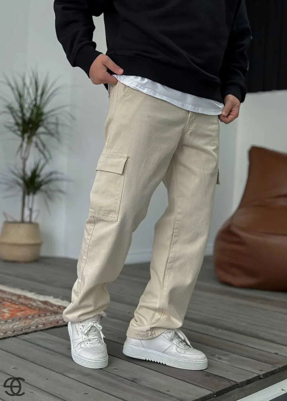 Cargo Παντελόνι Baggy -Μπεζ – 2