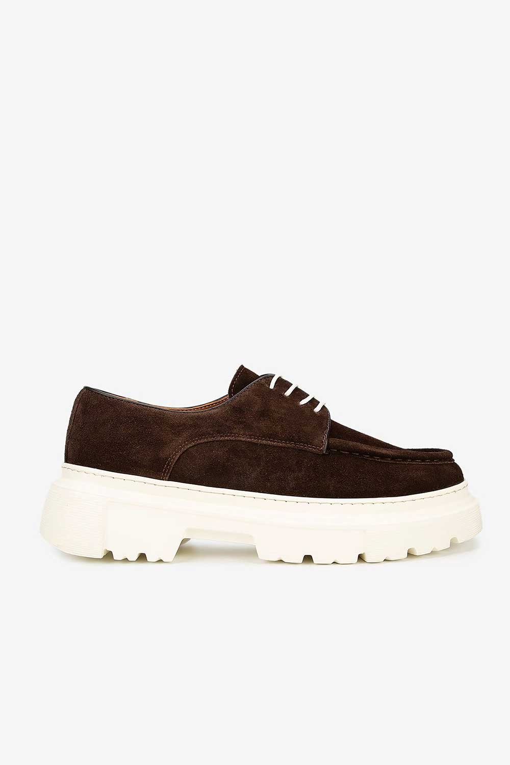 Χειροποίητα Παπούτσια Suede Urban Derby Studio – Καφέ