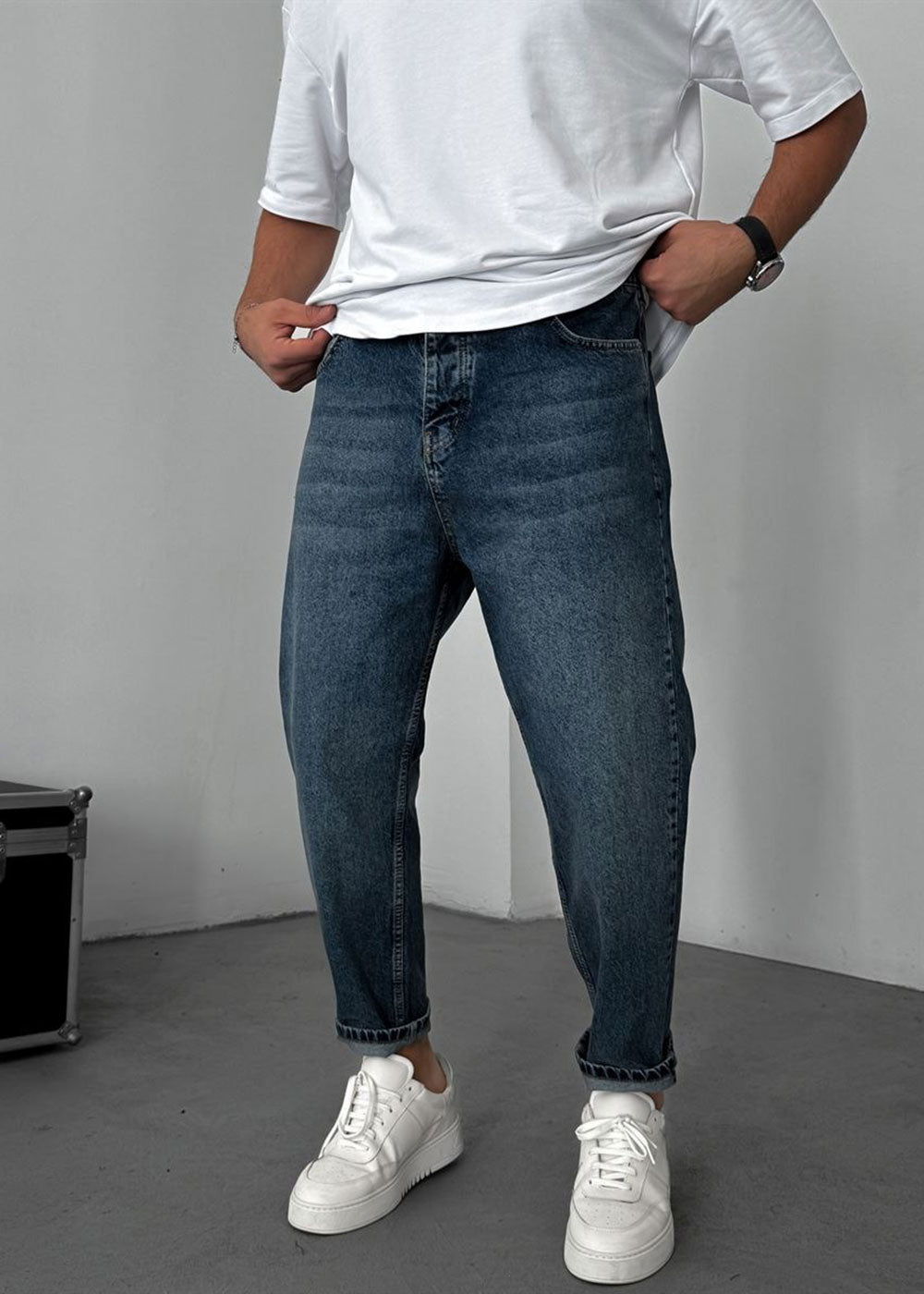 Vintage Παντελόνι Τζιν Loose Fit– Μπλε