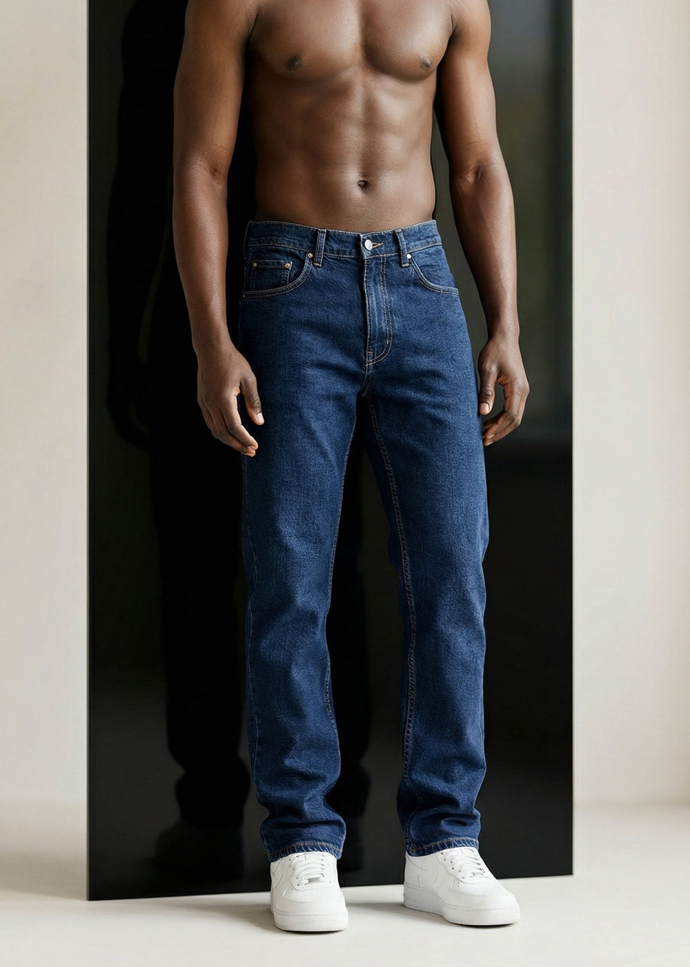 Regular Fit Τζιν  Με Ελαστικότητα – Κλασικό Μπλε – 4