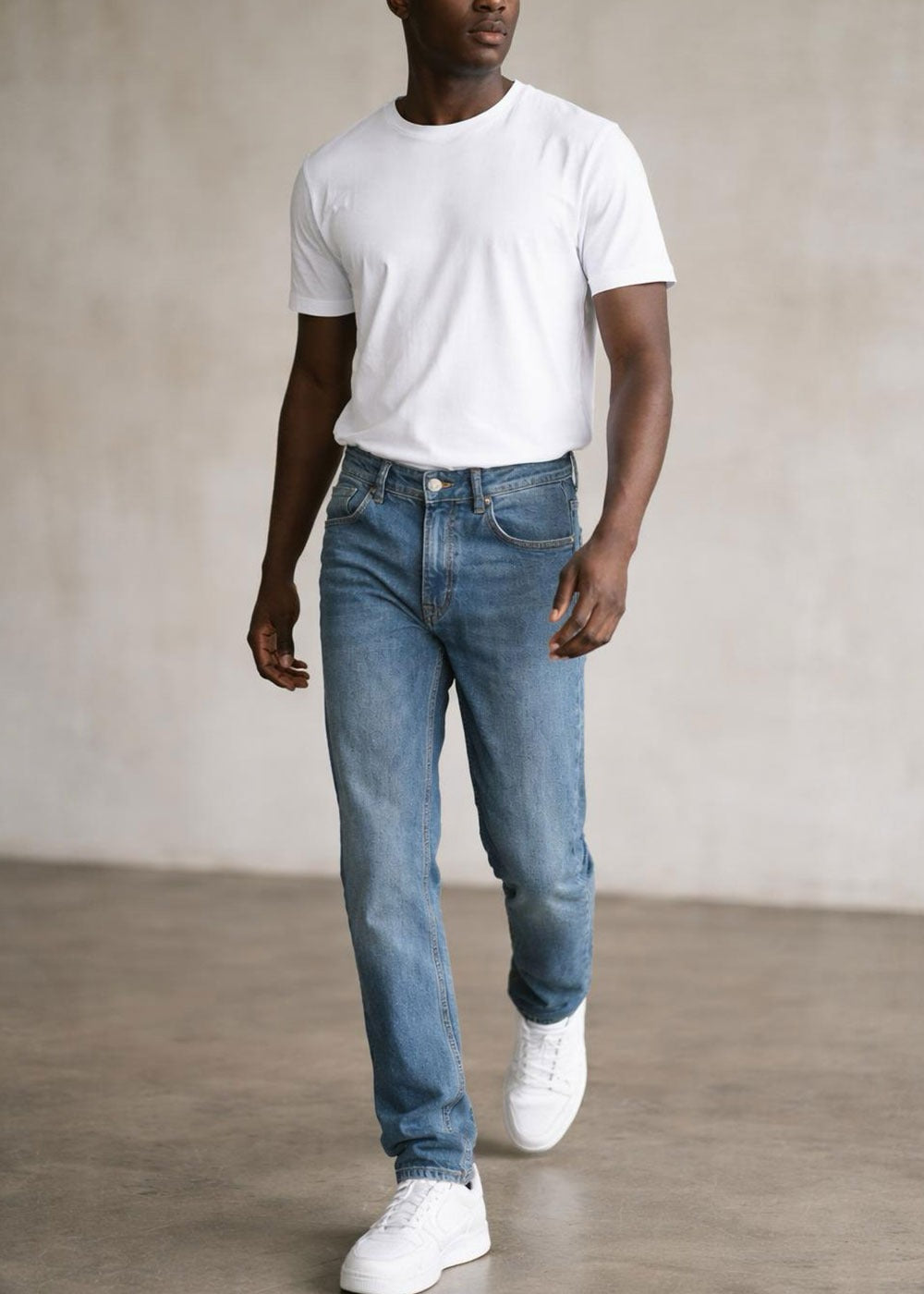 Regular Fit Τζιν  Με Ελαστικότητα – Vintage Μπλε – 3
