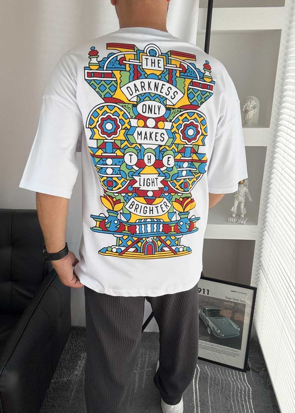 Darkness Oversized T-Shirt – Λευκό