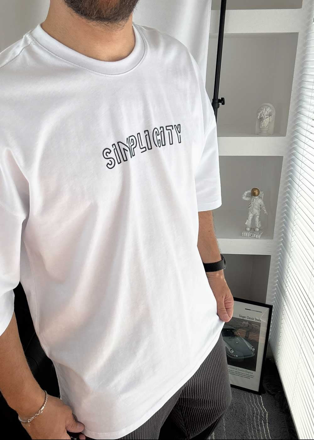 Simplicity Oversized T-shirt -Λευκό