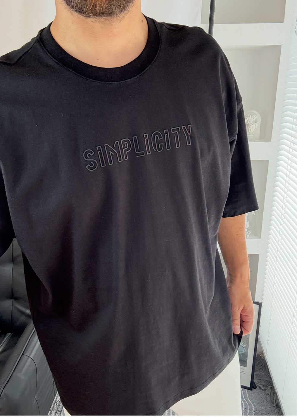 Simplicity Oversized T-shirt -Μαύρο