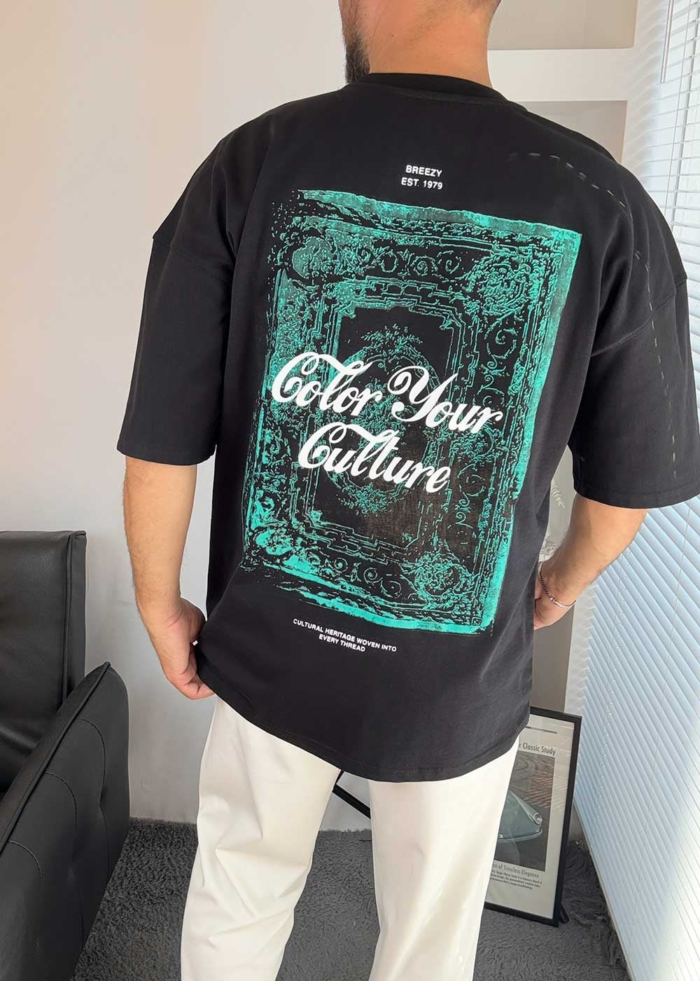 Color Your Culture Oversized T-Shirt – Μαύρο