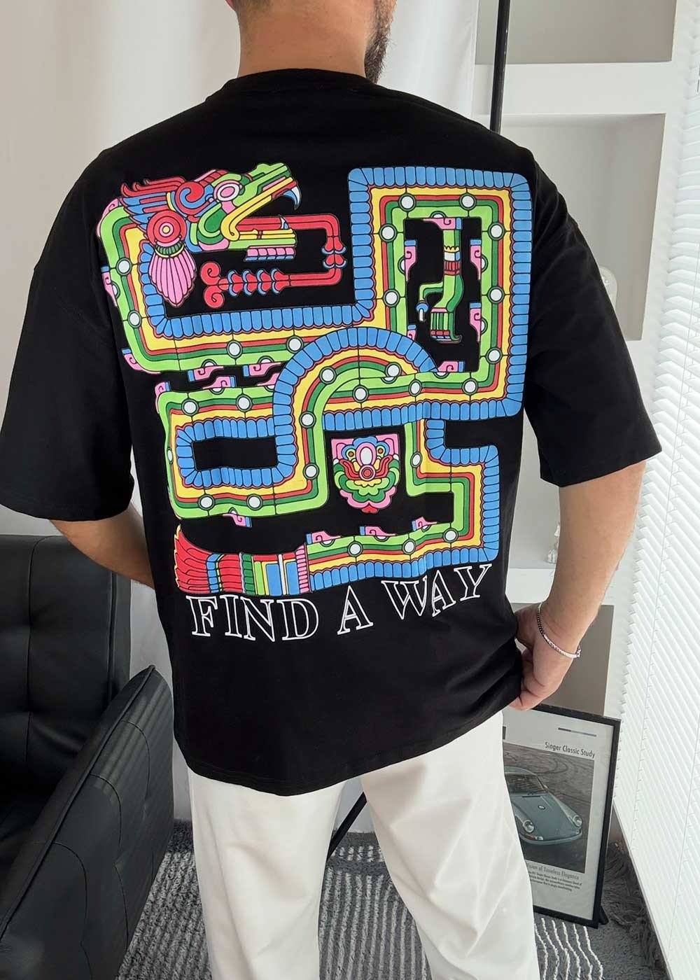 Find A Way Oversized T-Shirt – Μαύρο