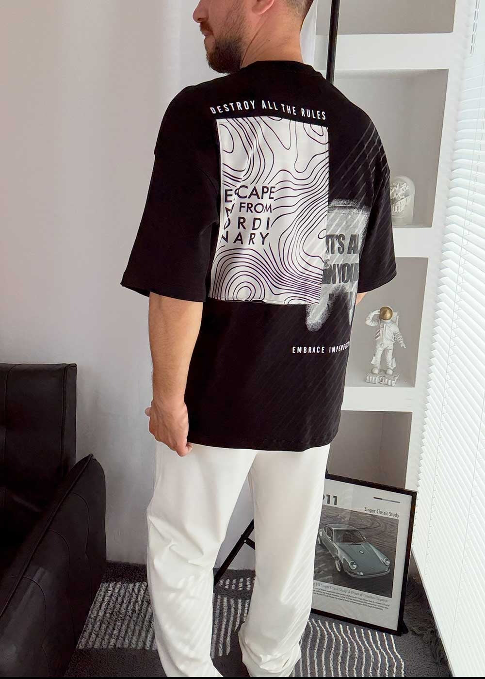 Embrace Oversized T-Shirt – Μαύρο