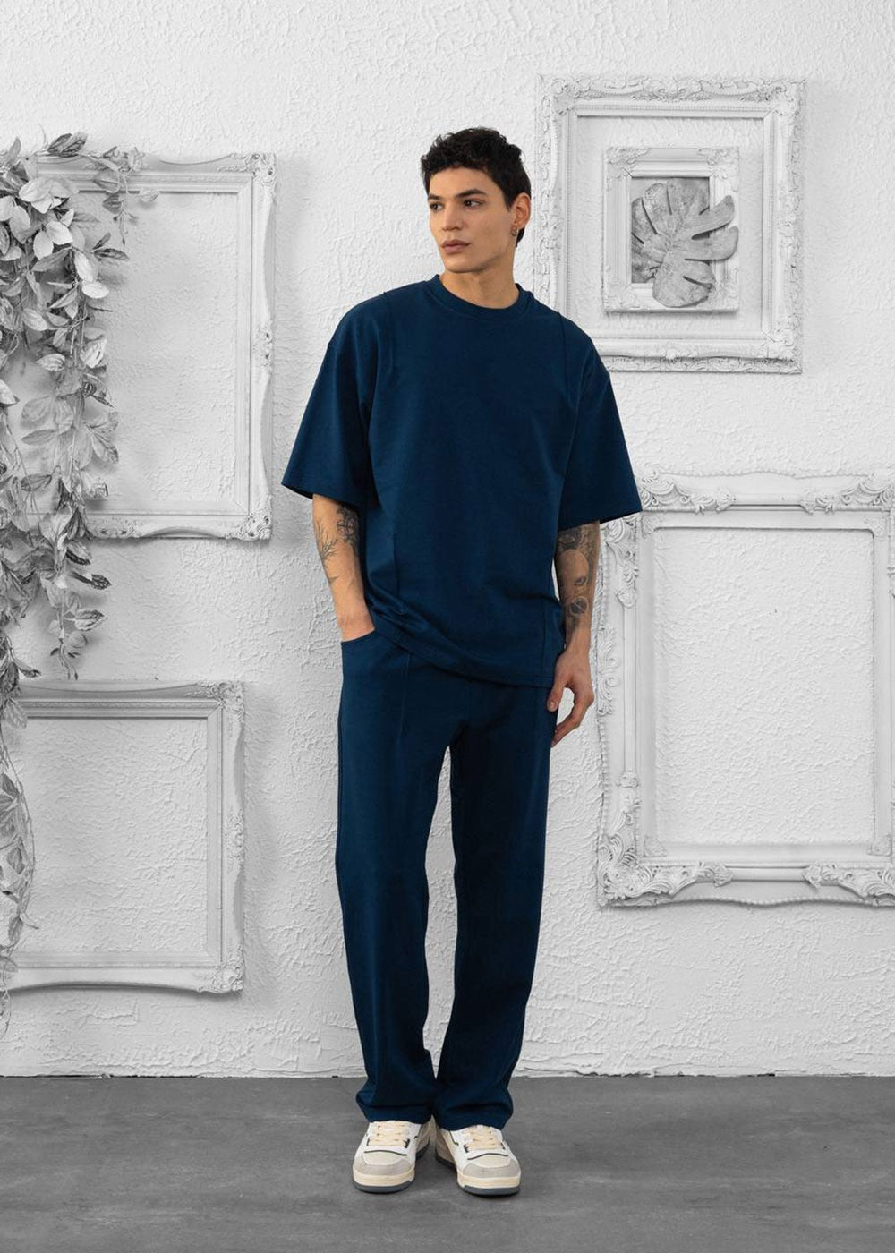 Co-ord Set “Soft-Touch” Oversized Fit – Navy Blue