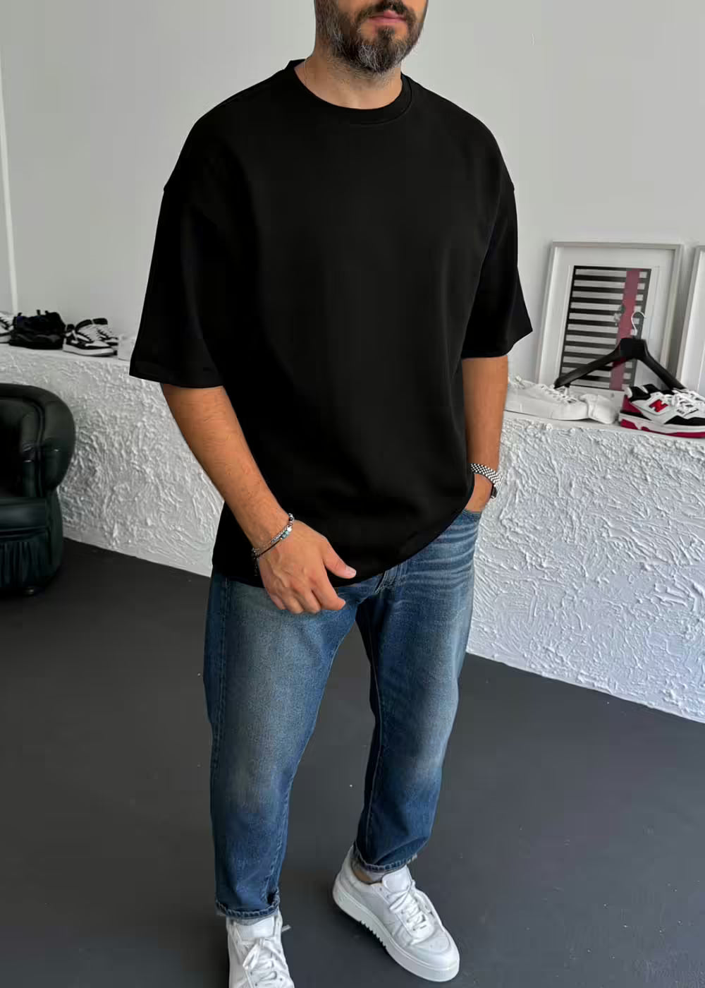 Oversized Basic T-Shirt – Μαύρο